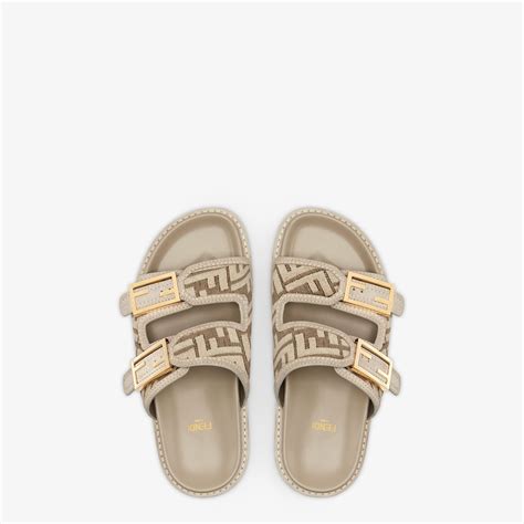 fendi dove grey sandals|FENDI Dove gray FF chenille slides .